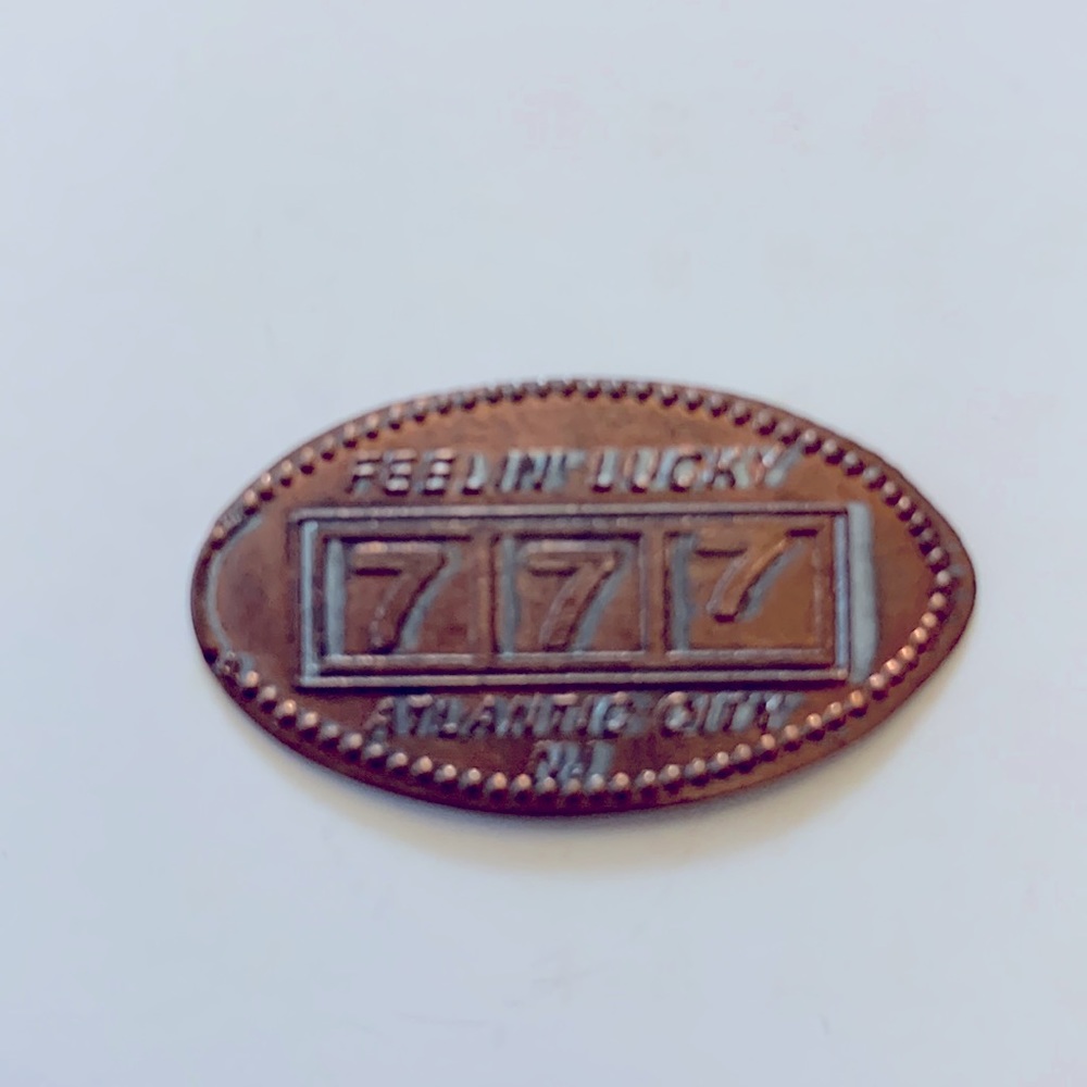 Elongated coin/ Squished Penny -- Feeling Lucky - Atlantic City